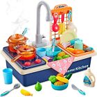 Fun Play Set Waterproof Sink Toy Kitchen Electric Dishwasher with Running Water