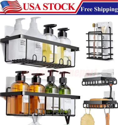 5 Pack/Set Shower Caddy Adhesive Shower Organizer for Bathroom Storage & Kitchen - Image 1 of 4