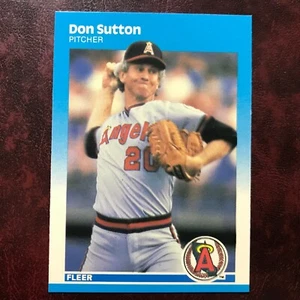 1987 Fleer GLOSSY Set DON SUTTON #93 CALIFORNIA ANGELS ** MINT ** HIGH GRADE ** - Bild 1 von 1