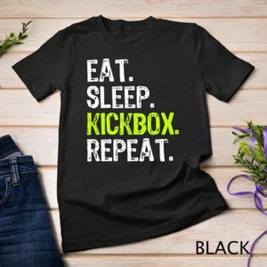 Camiseta Eat Sleep Kickboxing Kickboxing Kickboxing Regalo Unisex - Imagen 1 de 15
