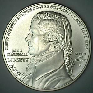 2005 BU Chief Justice John Marshall 90% Silver Dollar US Mint Coin ONLY - Picture 1 of 4