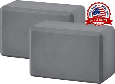 Bloque de yoga, paquete de 2, espuma EVA de apoyo sin látex, superficie suave. Foto 1 de 4