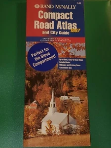 Vintage 1997 Compact Rand McNally Road Atlas & City Guide, GC! Free Shipping! - Picture 1 of 11