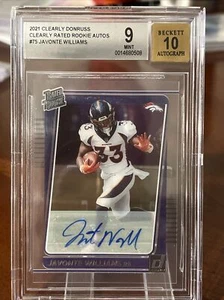 2021 Clearly Donruss Rated Rookie Javonte Williams BGS 9.0 / 10 Auto - Picture 1 of 2