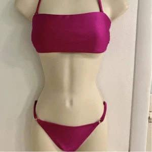 NEW VICTORIA'S SECRET Strappy Ring Swim Bralette & Hipster Bikini Bottom S/M - Imagen 1 de 7