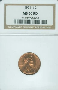 1971 LINCOLN CENT NGC MS66 RED 2ND FINEST REGISTRY * - Picture 1 of 4