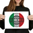 A4 - Florence Italy Italian Flag Travel Poster 29.7X21cm280gsm #6107
