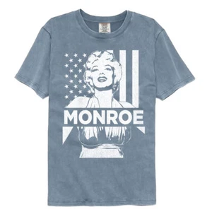Camiseta para hombre Marilyn Monroe con fondo de bandera americana - Imagen 1 de 5