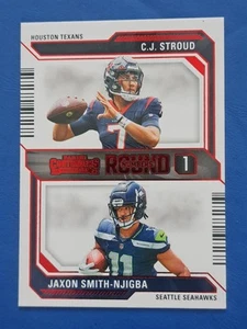 2023 Panini Contenders - Round Numbers C.J. Stroud, Jaxon Smith-Njigba #4 Red... - Picture 1 of 1