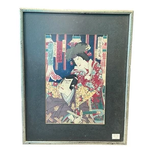 Antiker japanischer Original Ukiyo-e Holzschnitt von Utagawa Kunisada 1785-1865 - Bild 1 von 6