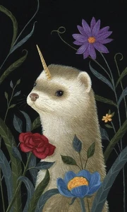 Petey the Ferricorn Art Print by Gina Matarazzo 11 x 14 in. Paper New Unframed - Picture 1 of 1