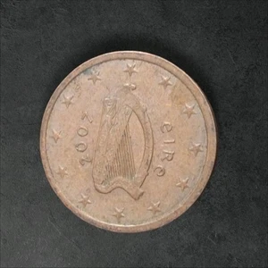 IRELAND 2 EURO CENT 2007 UNC NOT BEING MINTED ANY MORE,THE CELTIC HARP,A TRADITI - Picture 1 of 1