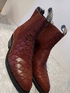 Men's Calexico Botines Hand Made Mexico Brown Leather Ankle Boots Sz 7 New - Picture 1 of 9