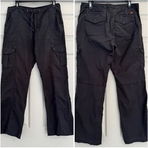 Lucy graue Cargohose Größe L umwandelbar zu Capri Roll Tab - Bild 1 von 9