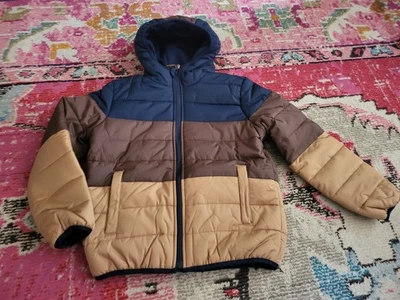 NUEVO NUEVO EN PAQUETE Chicos TCP The Children's Place Abrigo de Invierno Chaqueta Talla 7/8 M Marrón Multi Foto 1 de 3