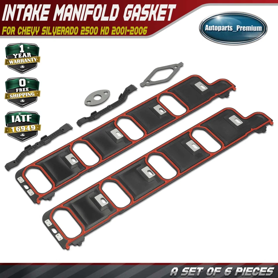 Juego de juntas de colector de admisión de motor para Chevy Silverado 2500 HD GMC Sierra 2500 HD Foto 1 de 4