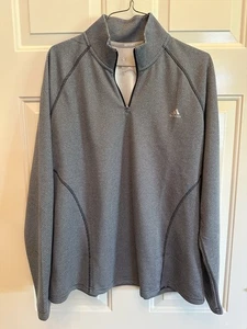 Adidas Damen GOLF SHIRT Gr. XL Langarm Polo 1/4 Reißverschluss Stahlblau EUC Schön! - Bild 1 von 11