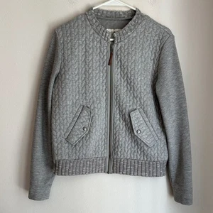 Anthropologie Saturday Sunday gesteppte strukturierte graue Bomberjacke Damen Medium " - Bild 1 von 10