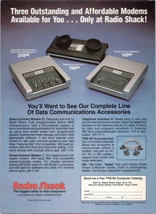Radio Shack TRS-80 Modem Print Ad 1982 Vintage Computer Accessories - Picture 1 of 1