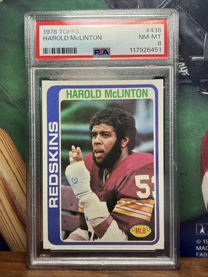 1978 Topps Football #436 Harold McLinton NM/MT Psa 8 New Case - Image 1 of 2