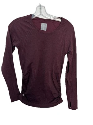 Athleta Speedlight Burg Brown Long Sleeve Top Activewear Sm. Gym / Running - Image 1 of 4