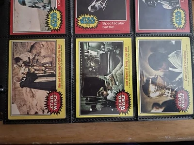 1977 Topps Star Wars SERIES 3 Yellow Trading Card COMPLETE 66 Card Set - Image 1 of 4