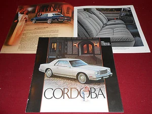 Folleto Chrysler Cordoba 1983 gran prestigio/catálogo de ventas Mopar '83 - Imagen 1 de 1