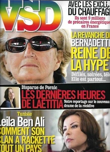 VSD n°1744 27/01/2011 Bernadette Chirac/ Ben Ali/ Disparue De Pornic/ Dany Boon - Imagen 1 de 1