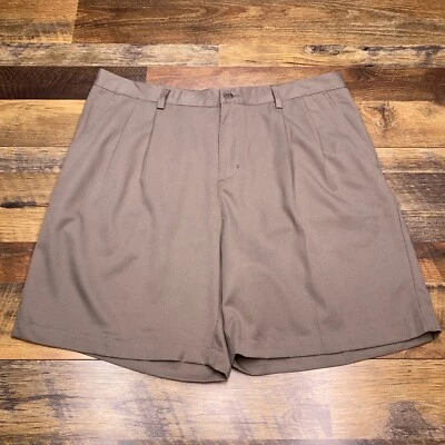 Croft & Barrow Shorts Adult 38 Brown Houndstooth Stretch  - Image 1 of 4