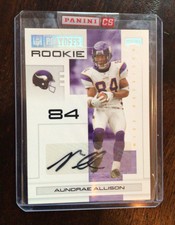 2007 Playoff NFL Playoffs - Silver Signatures #176 Aundrae Allison /25 (AU, RC)