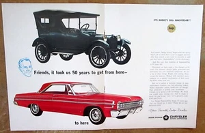 Dodge Dart 1964 con anuncio plegable central original 30-35 color - Imagen 1 de 1