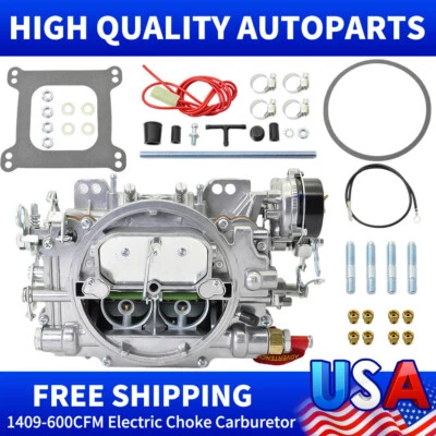 Carburador obturador eléctrico de 4 barriles 1409 para Edelbrock Performer 600 CFM Carb NUEVO Foto 1 de 4