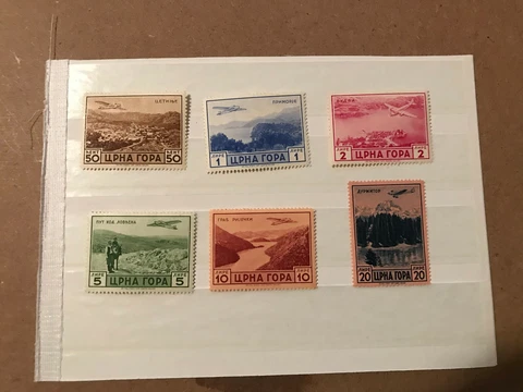 Montenegro Under Italian OCC 1943 WWII Michel 62-67 Scott 2NC18-2NC23 MLH #8 Cover
