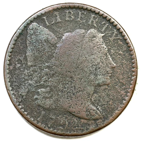 1794 S-72 R-2 Head of 95 Liberty Cap Large Cent Coin 1c Cover