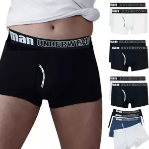 2er Packungen Herren Einfache Boxershorts Unterwäsche Klassisch Baumwolle Reich Boxershorts Große Hose - Bild 1 von 18