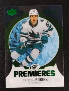2024 NHL UD ICE Tristen Robins Green 205/299 Ice Premieres Rookie SHARKS #182 - Picture 1 of 5