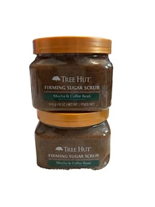 RARE HTF 2- TREE HUT MOCHA & COFFEE BEAN FIRMING SUGAR SCRUB W/CAFFEINE 18 OZ - Picture 1 of 1