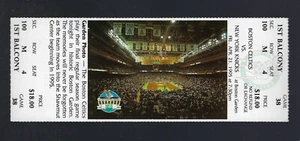 FINAL GAME AT BOSTON GARDEN - VINTAGE 1995 NBA CELTICS SEASON FULL TICKET APR 21 - Picture 1 of 1