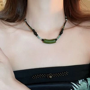 Elegant Bamboo Pendant Necklace Classical Collarbone Chain Women - Picture 1 of 9