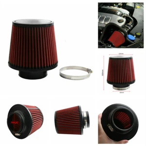 76mm Car Cold Air Intake Induction Power Flow Hose Replacement Dry Filter Kit - Picture 1 of 12