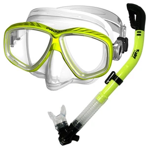 Promate Scuba Dive Snorkeling ProSlender Purge Mask Cobra Dry Snorkel Gear Set - Picture 1 of 11
