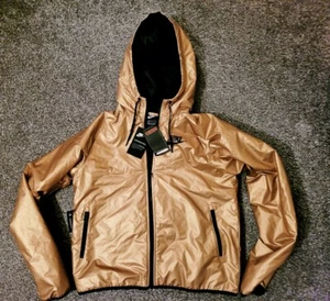 Women’s Nike Synthetic Fill Thermal Jacket Sz S Gold Black New CJ2261 707 - Picture 1 of 4