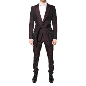 DOLCE & GABBANA Suit Maroon Single Breasted Formal 2 Piece EU48/US38/M 5930usd - Picture 1 of 7