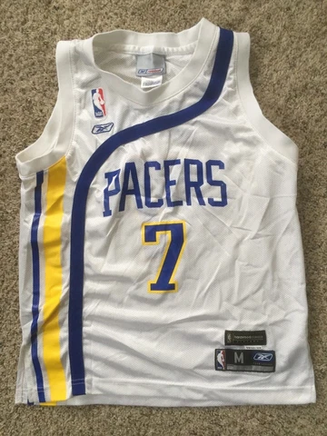 Reebok Jermaine O'Neal Indiana Pacers YOUTH Sz M 72-73 Hardwood Classics Jersey Cover