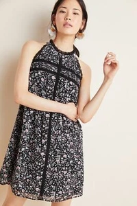 NUEVO Vestido Túnica Anthropologie Daniel Rainn Estelle Motivo Negro Grande Nuevo con Etiquetas $140 - Imagen 1 de 4