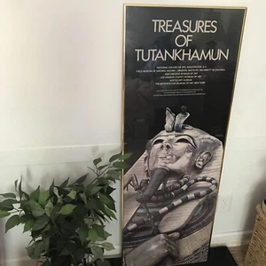 Treasures of Tutankhamun 1976 Metropolitan Museum of Art Poster Framed 18"x48" - Picture 1 of 9