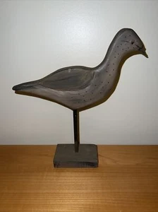 Harry Munk Wood Bird Sculpture, Hand Carved Early Art Vintage Statue, 12” - Picture 1 of 8