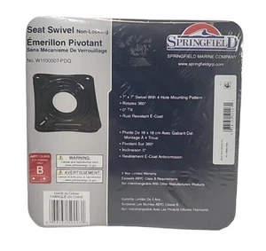 Springfield 7" Non-Locking Seat Swivel Base E-Coat Finish 1100007-PDQ - Picture 1 of 8