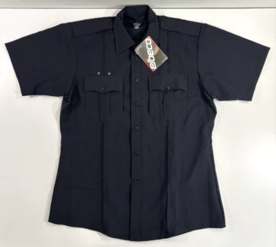 大号 16.5 ELBECO 男式 Z3314N TexTrop2 S/S 拉链聚乙烯衬衫海军补丁已移除 — 第 1/4 张图片