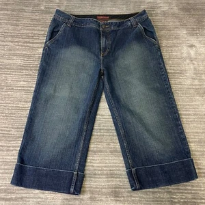 Hillard & Hanson Capri Jeans Size 16 Womens Straight Mid Rise Medium Wash Denim - Picture 1 of 8